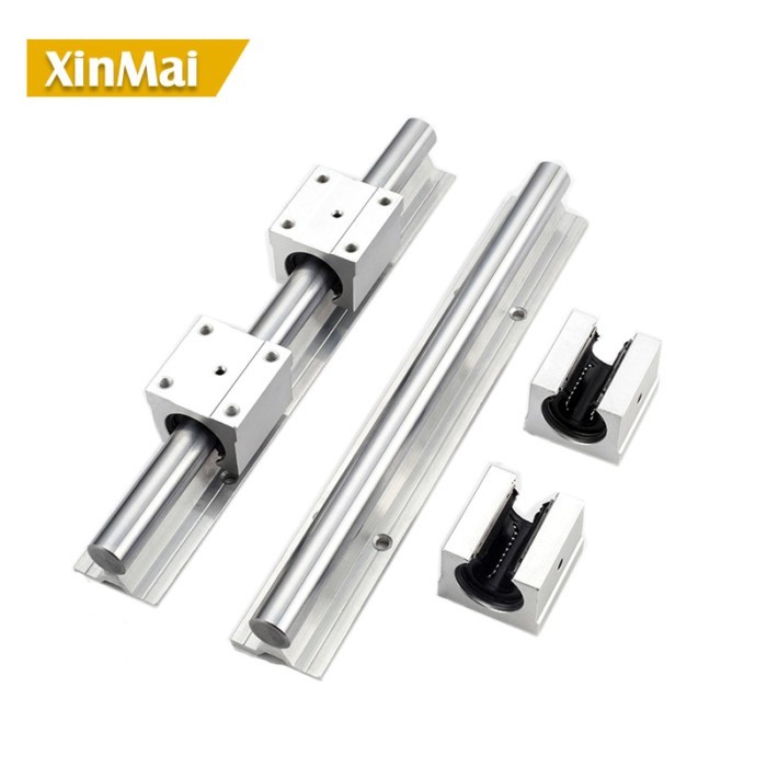 300-1500mm 2pcs SBR16Linear Rail Slide support for optical guide rail Shaft With Guide Support Bear