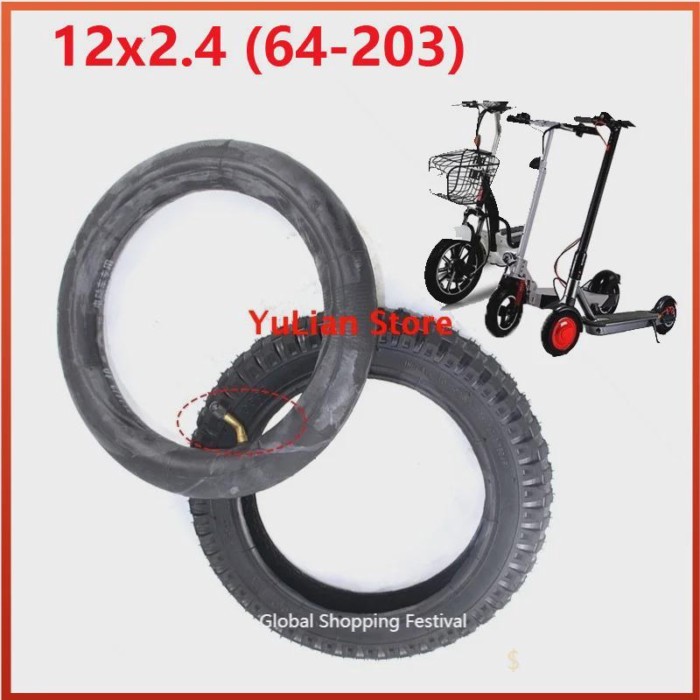 Hot Sale High Performance New 12x2.4 Tire Electric Scooter Tyre for Kids Bike 12 Inch 64-203 Childr
