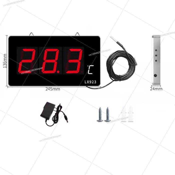LX923 Pool Thermometer With LED Display And Waterproof Probe Thermometer For Water Fish Tank Outdoo