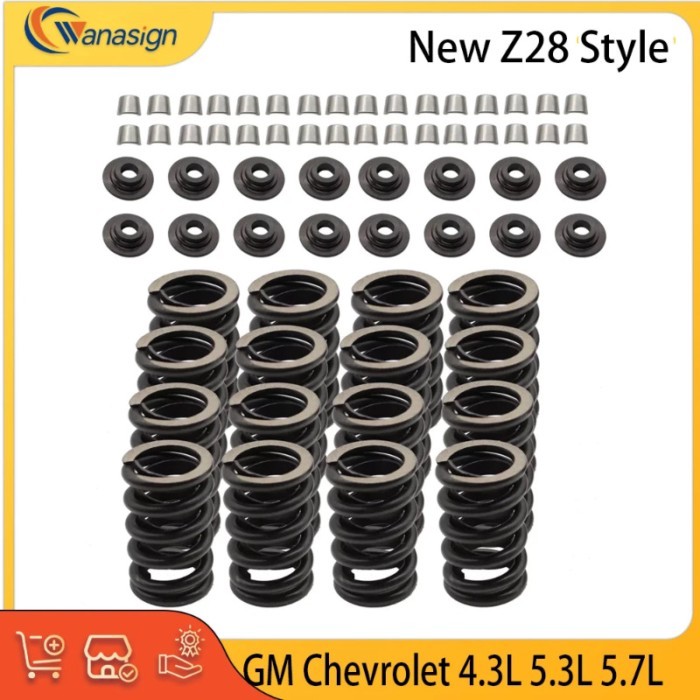Engine Part Valve Spring Retainer & Lock New Z28 Style Set Fit 4.3 5.3 5.7 L V8 For Chevrolet 400 3