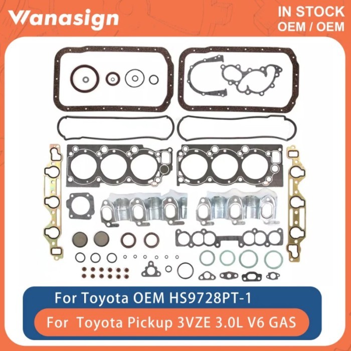 Engine Full Head Gasket Set Fit 3.0 L For Toyota Pickup DLX 4Runner T100 3VZE 3.0L V6 GAS 1988-1995