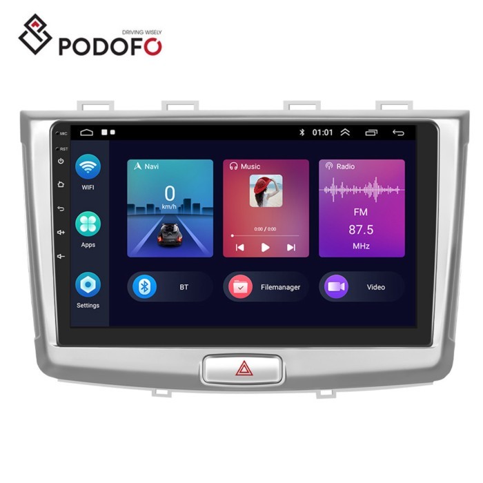 Podofo 2Din 10.1'' Android 13 1+32/2+64G Car DVD Player For Great Wall Harvard H6 Sports Edition M6