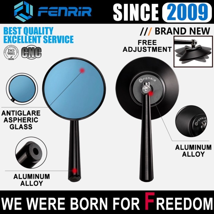 Motorcycle Mirror Round Side Rearview CNC for Honda Rebel CB300R CB650R Yamaha XSR700 XSR900 Kawasa