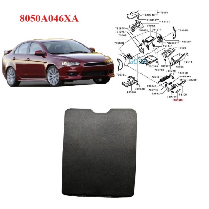 1 Piece Instrument Panel Fuse Box Cover for Lancer CX CY CZ Interior Fuse Box Cap for Time Delay Re