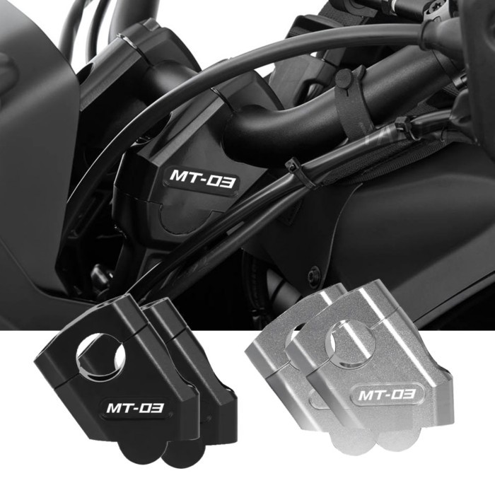 MT03 Handlebar Riser Clamp CNC Handle Bar Lift Extend Adapter Mount For MT03 MT-03 MT 03 mt-03 mt03