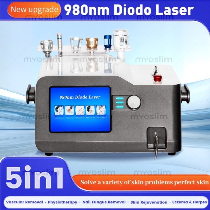 5 in 1 E-980nm Laser Diode Remover Nails Fungus Physiotherapy Skin Care 980nm Diode Laser Spider Ve