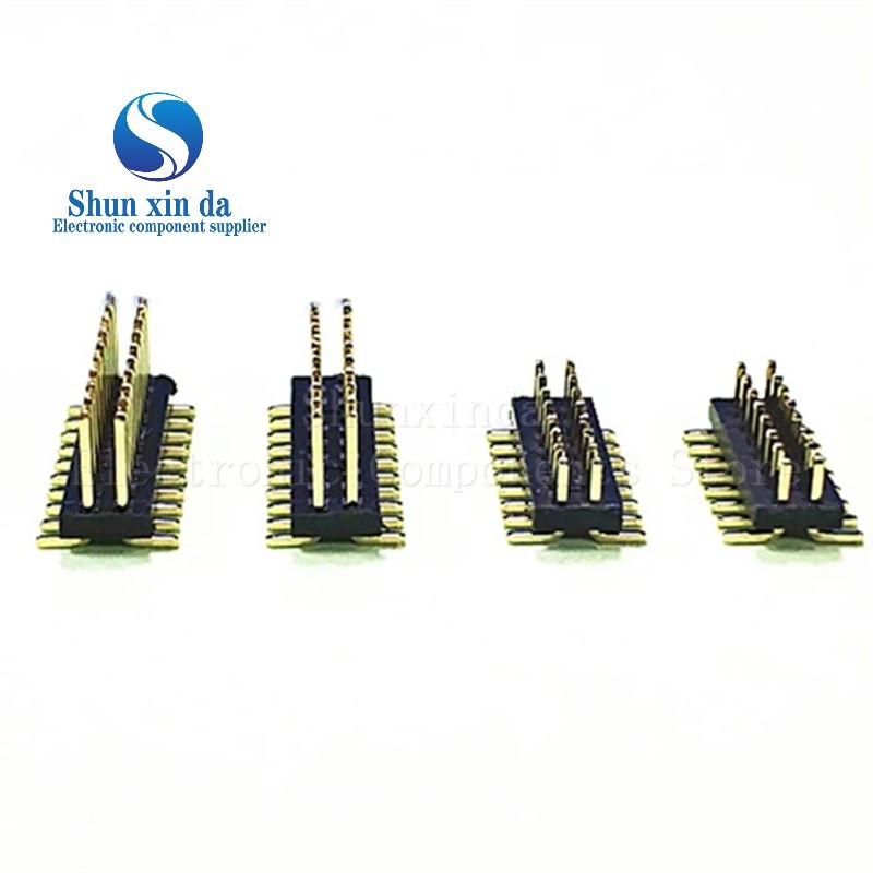 50PCS 1.27 มม.1*2-50P 2 P 3 P 4 P 5 P 6 P 7 P 8 P 10 P 12 P 15 P 20 P 50Pin gild เดี่ยวแถวชาย PCB Bo