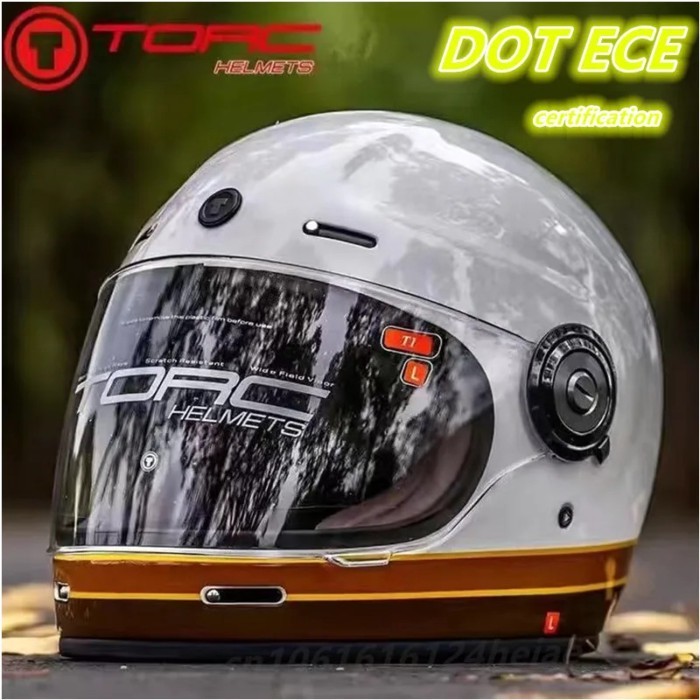Torc Motorycle Helmet Moto Retro Helmet Men Motorbike Riding motocross Vintage Full Face Helmets ca