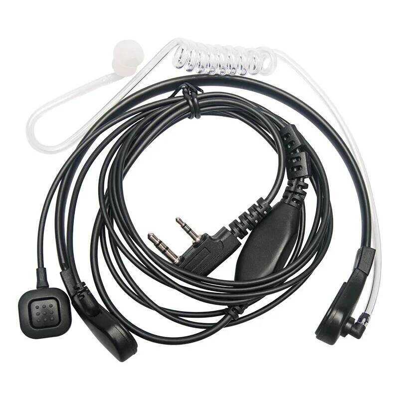 ▥  Extendable Throat Vibrate MIC Finger PTT Walkie Talkie Earpiece For Kenwood TYT Baofen