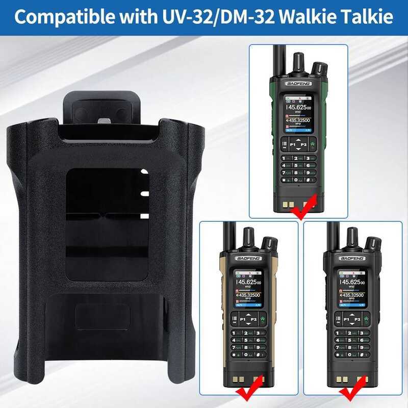 ▥ Original  Uv-32/Dm-32 Walkie Talkie Belt Clip Carry Holster Case Uv32/Dm32 Two Way Ham