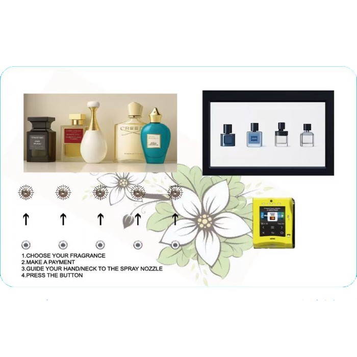 USA New Arrivals Small Card Operated Perfume Fragrance Spray Vending Machine Nayax Credit Card
