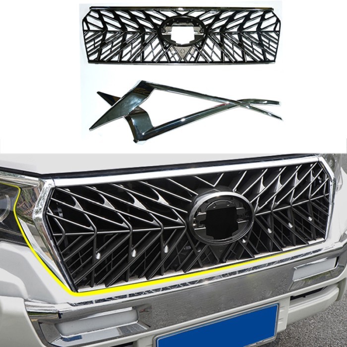 Modified For Prado Grille For Land Cruiser Prado 150 LC150 J150 2018 2019 2020 Front Bumper Grills