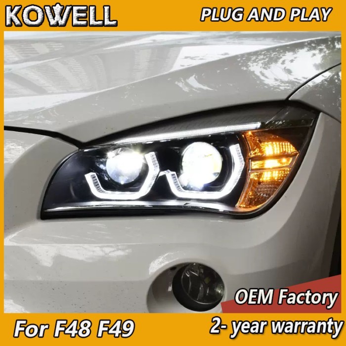 Car Styling for BMW X1 Headlight 2016-2019 F48 Headlamp F49 DRL Turn Signal High Beam Projector Len