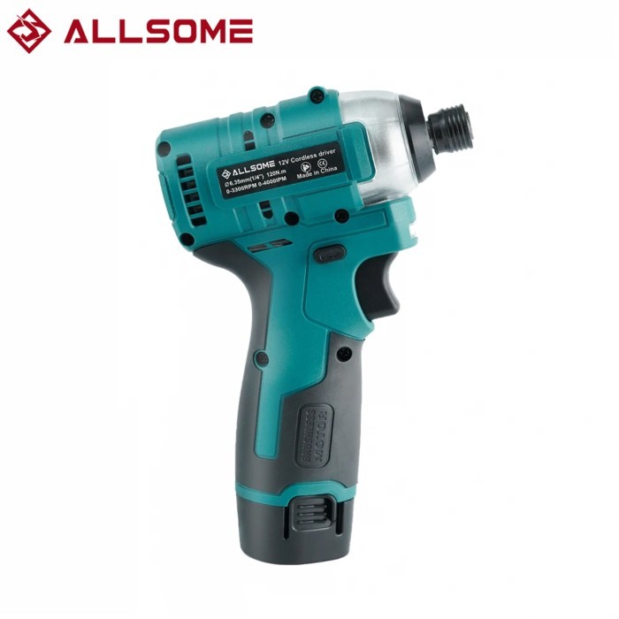 Allsome 12-Volt Lithium-Ion Cordless 1/4 in. Hex Screwdriver 12V Pocket Driver Kit with 1 Battery,