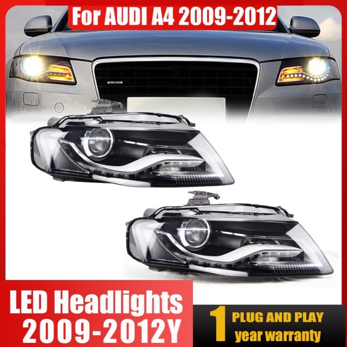 Car Styling Head Lamp for Audi A4 Headlights 2009 10 11 12 A4 B8 LED Headlight Projector Lens DRL S