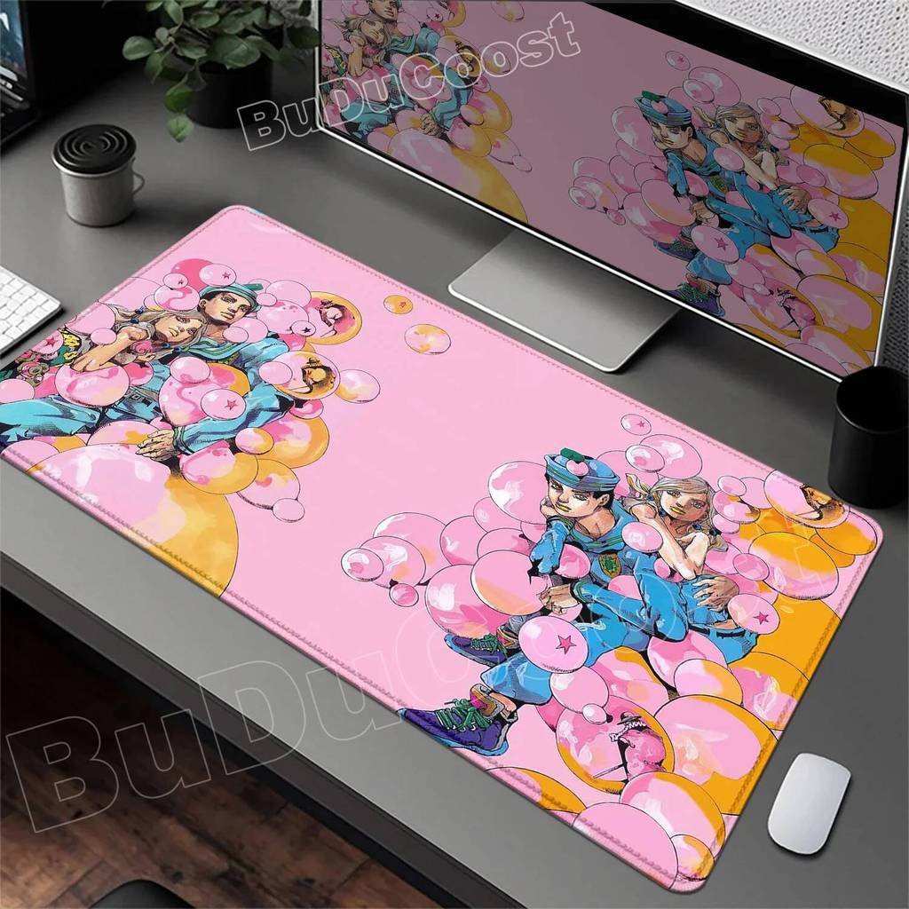 ตลกอะนิเมะ Jojo Bizarre Adventure Mouse Pad ตู้คีย์บอร์ดอุปกรณ์เสริม Joseph Joestar แล็ปท็อปเกมขนาดใหญ่ล็อคขอบ Mousepad