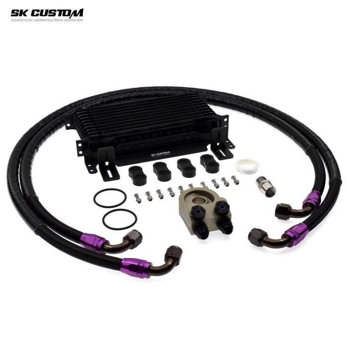 SK CUSTOM Engine Oil Radiator Kit for Ford Raptor F150 Pickup Oil Cooler Kit 3.5T 5.0L Modified Coo
