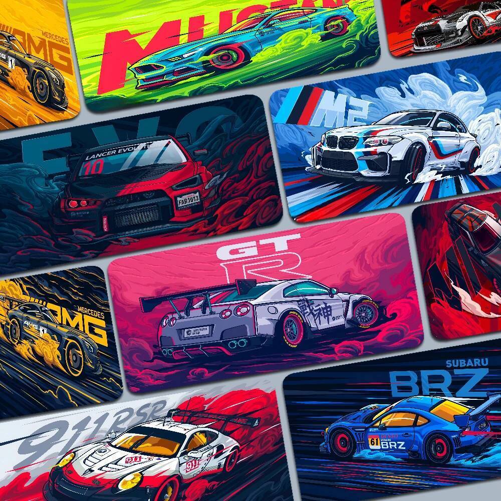 1 PC กีฬารถคอลเลกชัน Mousepad Boy Pad ยางธรรมชาติ Gaming mousepad โต๊ะขนาดสําหรับ Gameing World of ถ