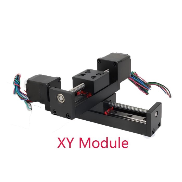 Customized XY Asix Sliding Table Module Nema11 Stepper Motor Linear Guide Stroke 50mm~300mm Mini T-