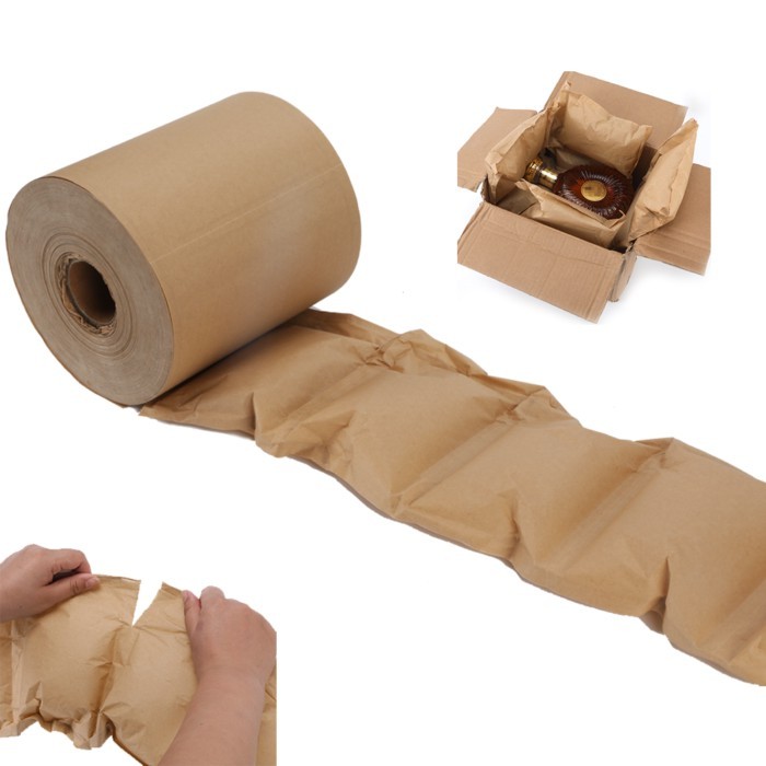 Air Cushion Wrapping Paper Kraft Paper Air Bubble Pillows Environmental Friendly Degradable Paper F