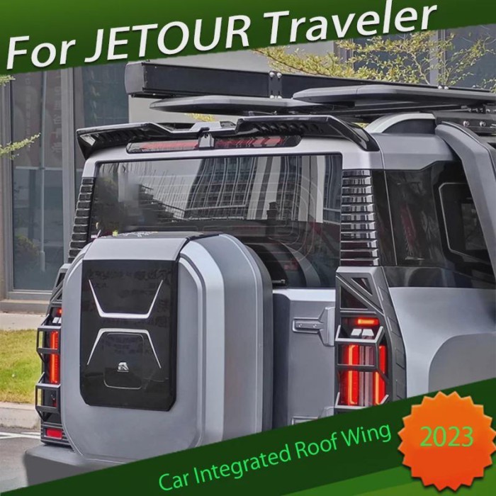 Car Integrated Roof Wing Suitable for Chery JETOUR Traveler T2 2023 Modified Rear Spoiler Fixed Win