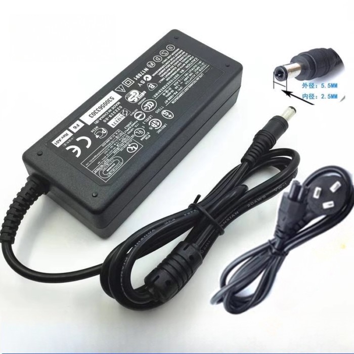 For Philips 274E5Q 224E5Q 19V 2.37A 3.42A monitor power adapter, cable feeder