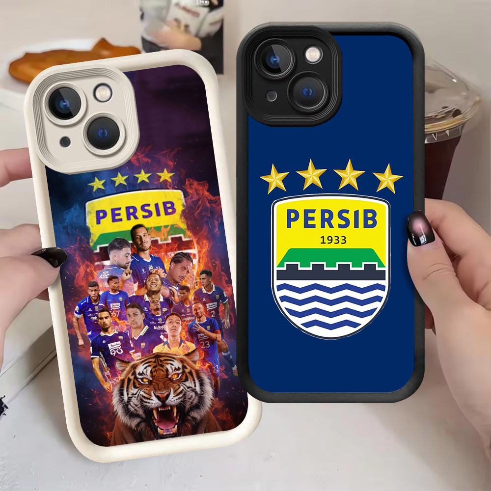 G-53 Persib Casing สําหรับ iPhone 8 7 13 14 Pro Max Plus สีดําและสีขาว