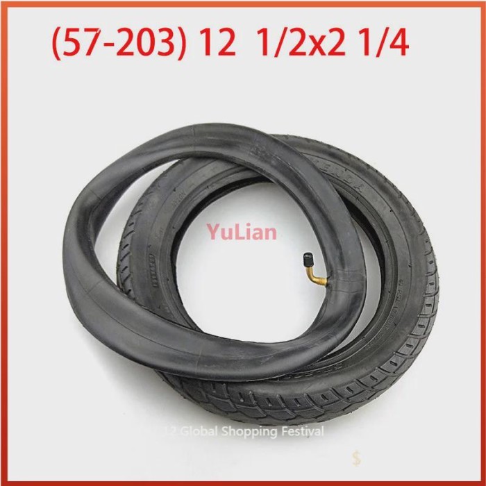 (57-203)12 1/2x2 1/4 Tire Tube Rim Strip Tube Rim Strip fits Many Gas Electric Scooters e-Bike fold