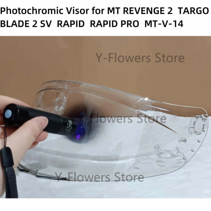 Photochromic Visor for MT REVENGE 2 TARGO BLADE 2 SV RAPID RAPID PRO MT-V-14 MT V 14 Lens Shield Wi