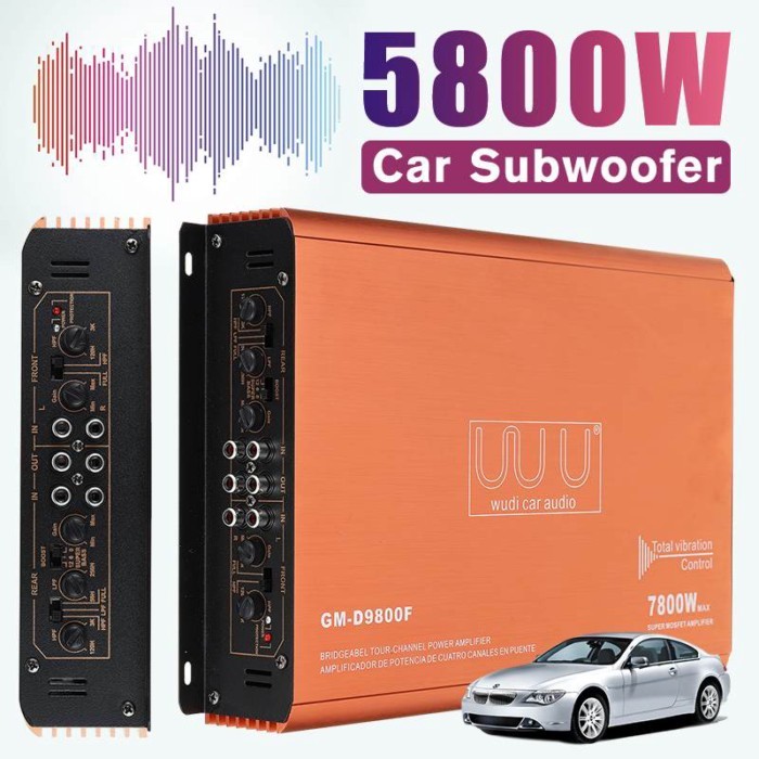 7800W 4 Channel Car Home Audio Power Amplifier Car Digital Amplifer Car Audio Amplifier For Cars Am