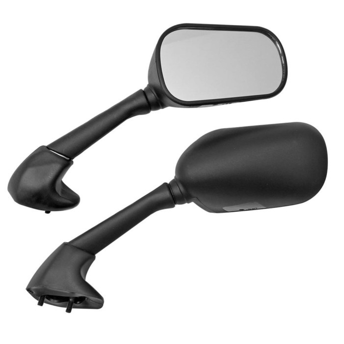Cherk 1 Pair Motorcycle Scooter E-Bike Black Rear View Mirrors Back Side Mirror For Yamaha YZF R6S