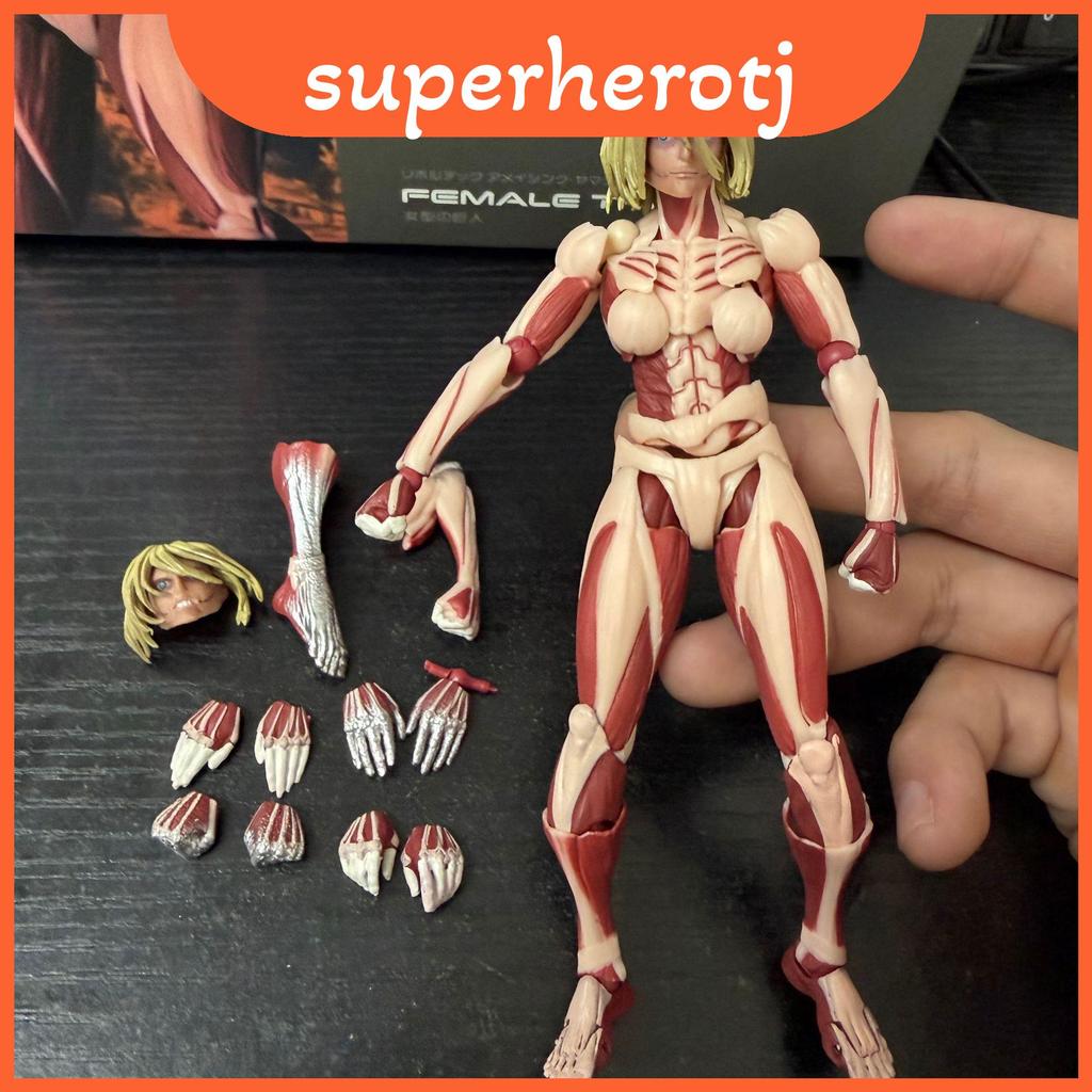 Desk Decor Office Attack On Titan Pvc Figurine พร้อมข้อต่อรายละเอียดข้อต่อและ