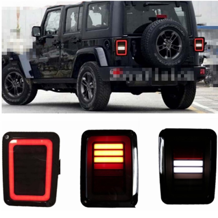 Smoked LED Tail Lights For Jeep Wrangler Taillights For Jeep Wrangler JK JKU Sports, Sahara, Freedo