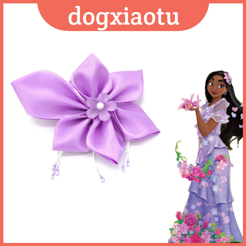 Encanto Purple Isabella Bow Flower Magic Headpiece สําหรับสาว ๆ เหมาะสําหรับคอสเพลย์และงานปาร์ตี้