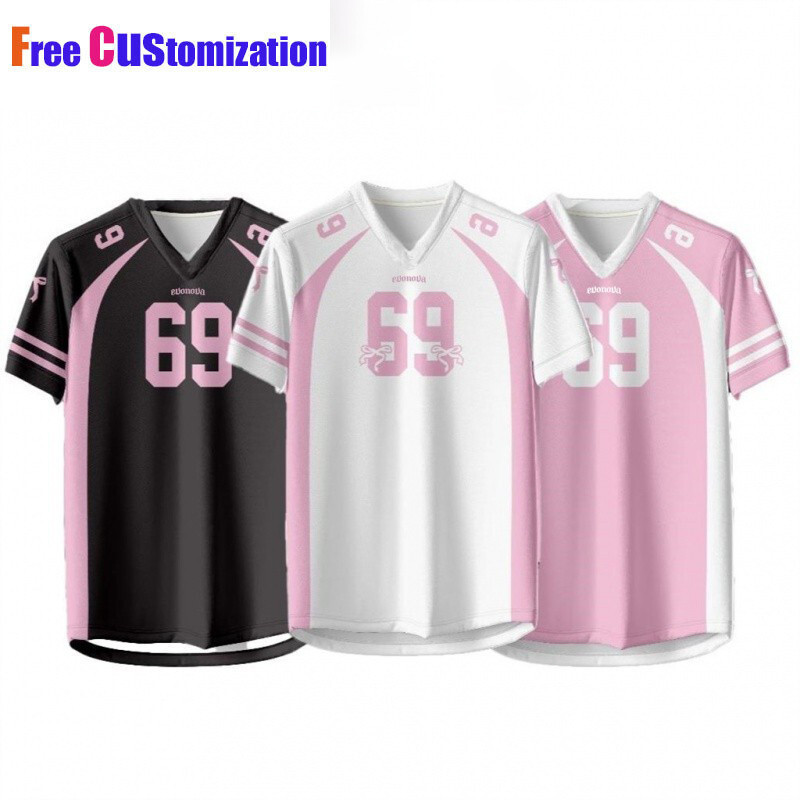 [ฟรี CUSTOM ]coquette Jersey Baju ฟรีขนาดเด็กที่กําหนดเอง - ขนาดผู้ใหญ่ Muslinde เสื้อยืดแฟชั่น Lengan Sport V Collar Quick Dry Baju
