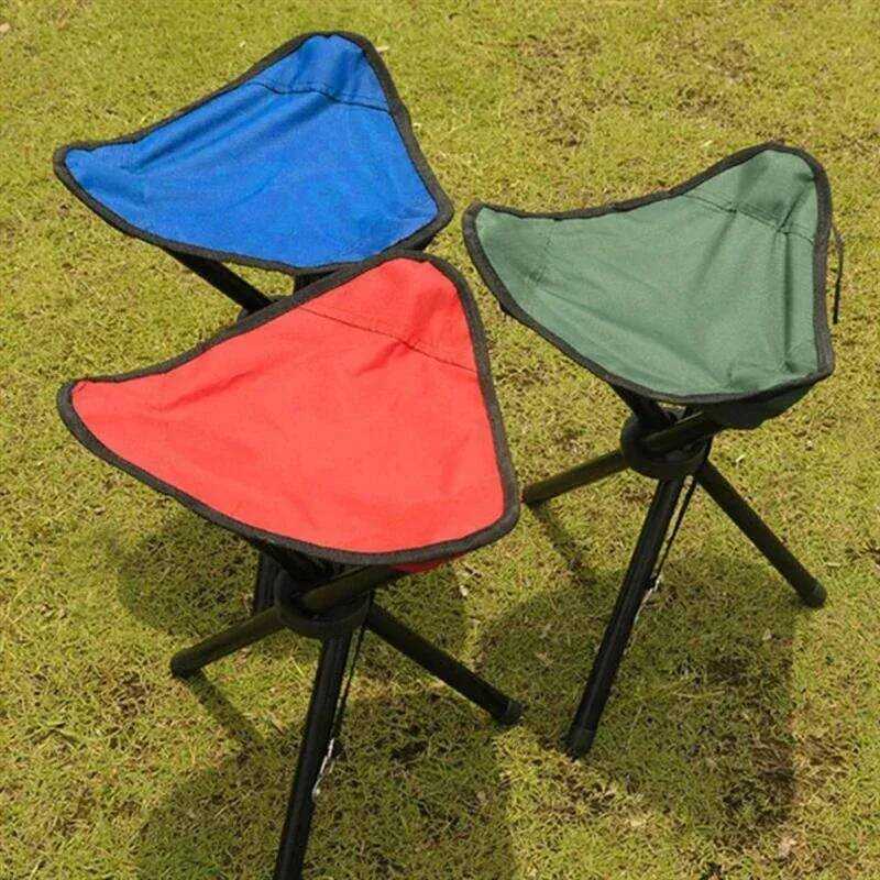 C Outdoor Small Folding Triangular Stool Fishing Camping Multifunction Foldable Stool Household Par