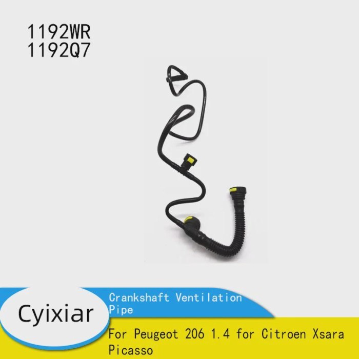 Crankshaft Ventilation Pipe 1192WR 1192Q7 for Peugeot  206 1.4 for Citroen Xsara Picasso