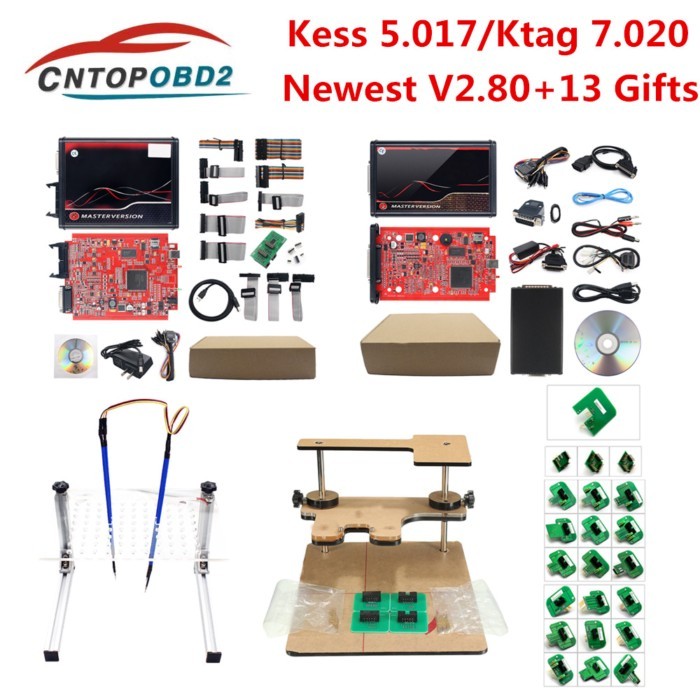 Online Unlimited KESS V5.017 V2.80 Ktag V7.020 Master Version 4 LED OBD2 Manager Tuning Kit ECU Pro