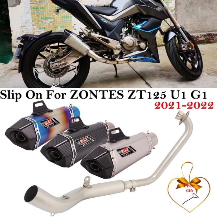 For ZONTES ZT125-U ZT125-U1 ZT125-G1 ZT125 U1 G1 Motorcycle Exhaust Escape Full System Modify Muffl