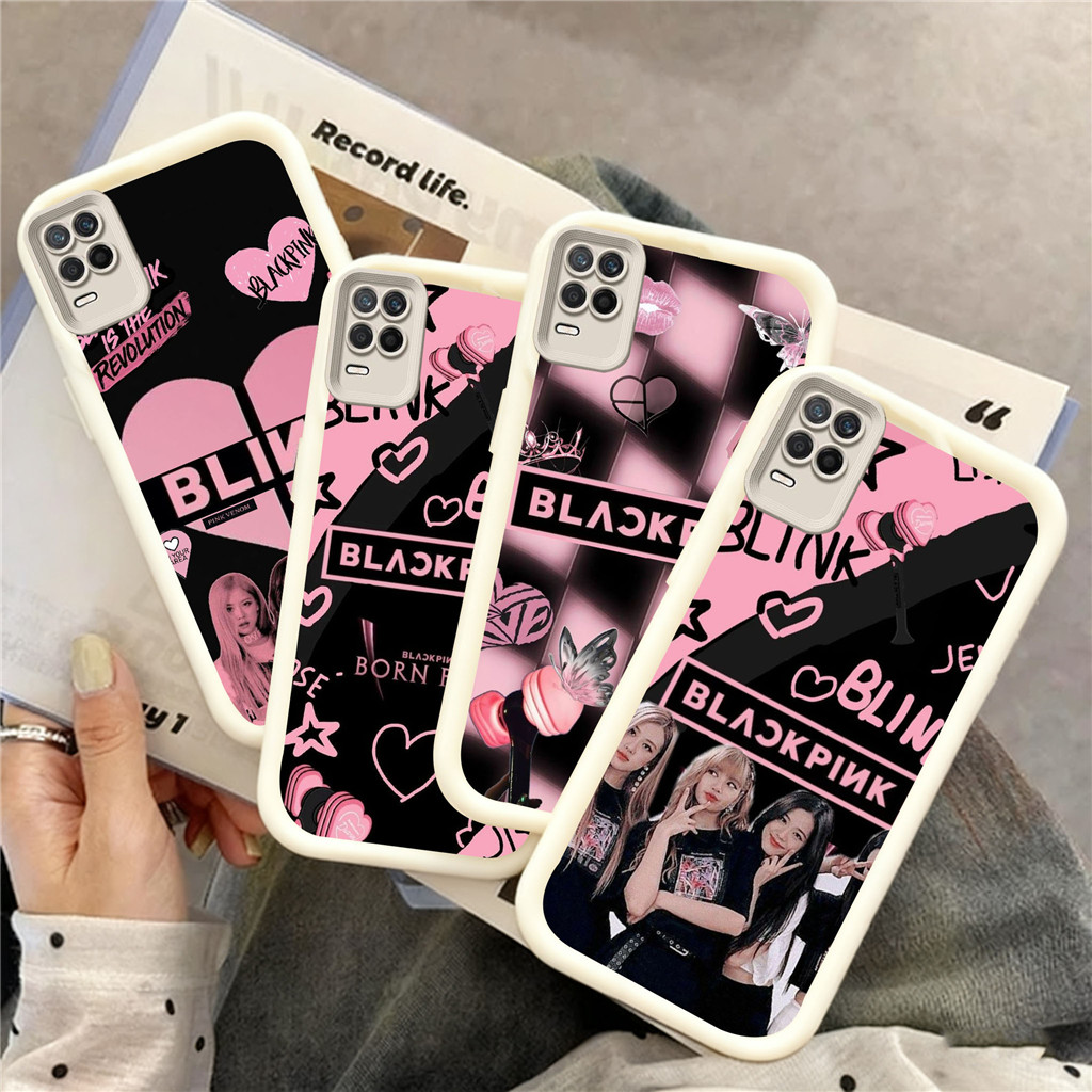 DN4 BLACKPINK สีขาว Hp ชุบปลอกสําหรับ OPPO Reno ค้นหา Narzo 5s A91 A74 10 C65 20A N63 A95 6 X3 A31 6