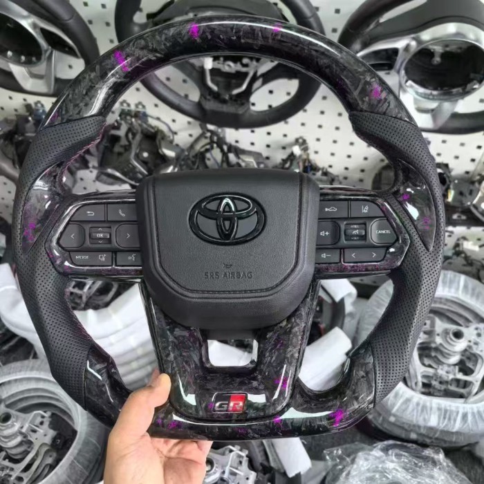 LC300 Alpha 80 series Hilux Land Cruiser Crown คาร์บอนไฟเบอร์ Alpha ชุดพวงมาลัย