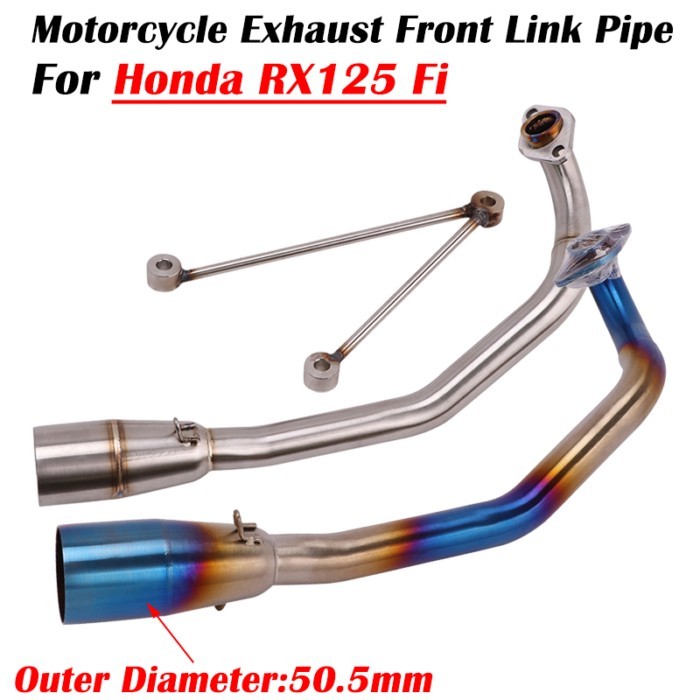 Slip On For HONDA RX125 FI RX 125 Motorcycle Exhaust Escape System Modified Muffle 51mm Front Link