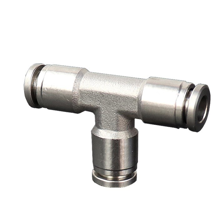 PE4-4,PE6-6,PE8-8,PE10-10,PE12-12,PE16-16,304 Stainless Steel Straight Union Tee Connector