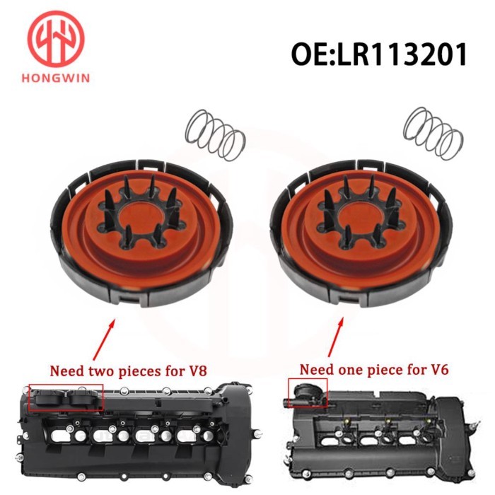 LR113201 Car Engine PCV Valve Cover Repair Kit Membrane For Land Rover LR4 V8 V6 Jaguar XJ XF XK 5.