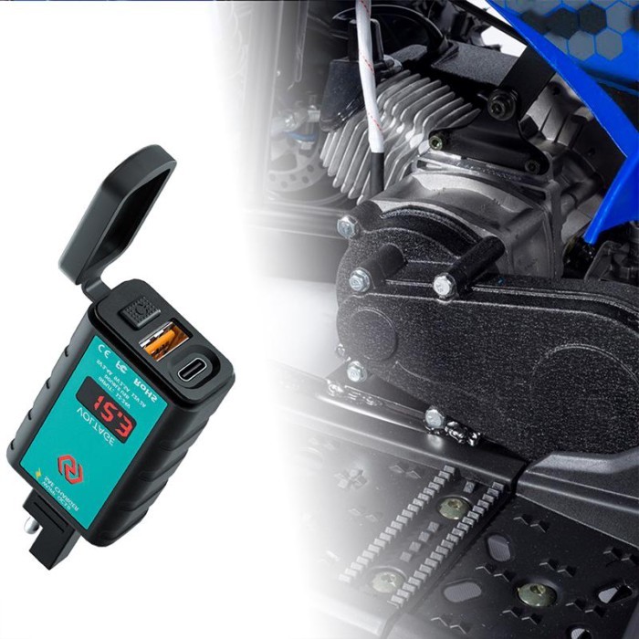 Motorcycle USB Charger Multiple Protection Functions Motorcycle Phone Charger for Phone Tablet Smar