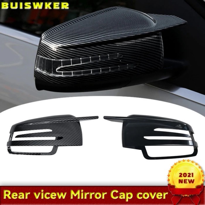 2pcs Replacement Carbon Fiber Pattern Rearview side Mirror cover caps For Mercedes Benz W176 W246 W