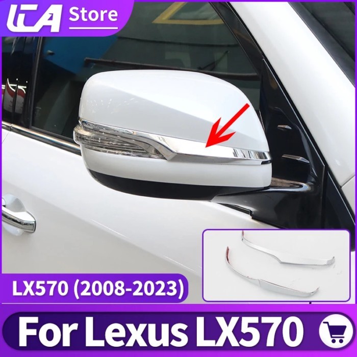 Rearview Mirror Cover Highlight Strip Chrome for 2016-2021 Lexus LX 570 LX570 Decoration Modificati