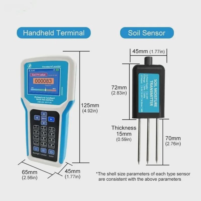JXBS-3001-SCY-PT Handheld Soil Analyzer Npk Soil  Nutrient Tester PH NPK EC TEMP Meter