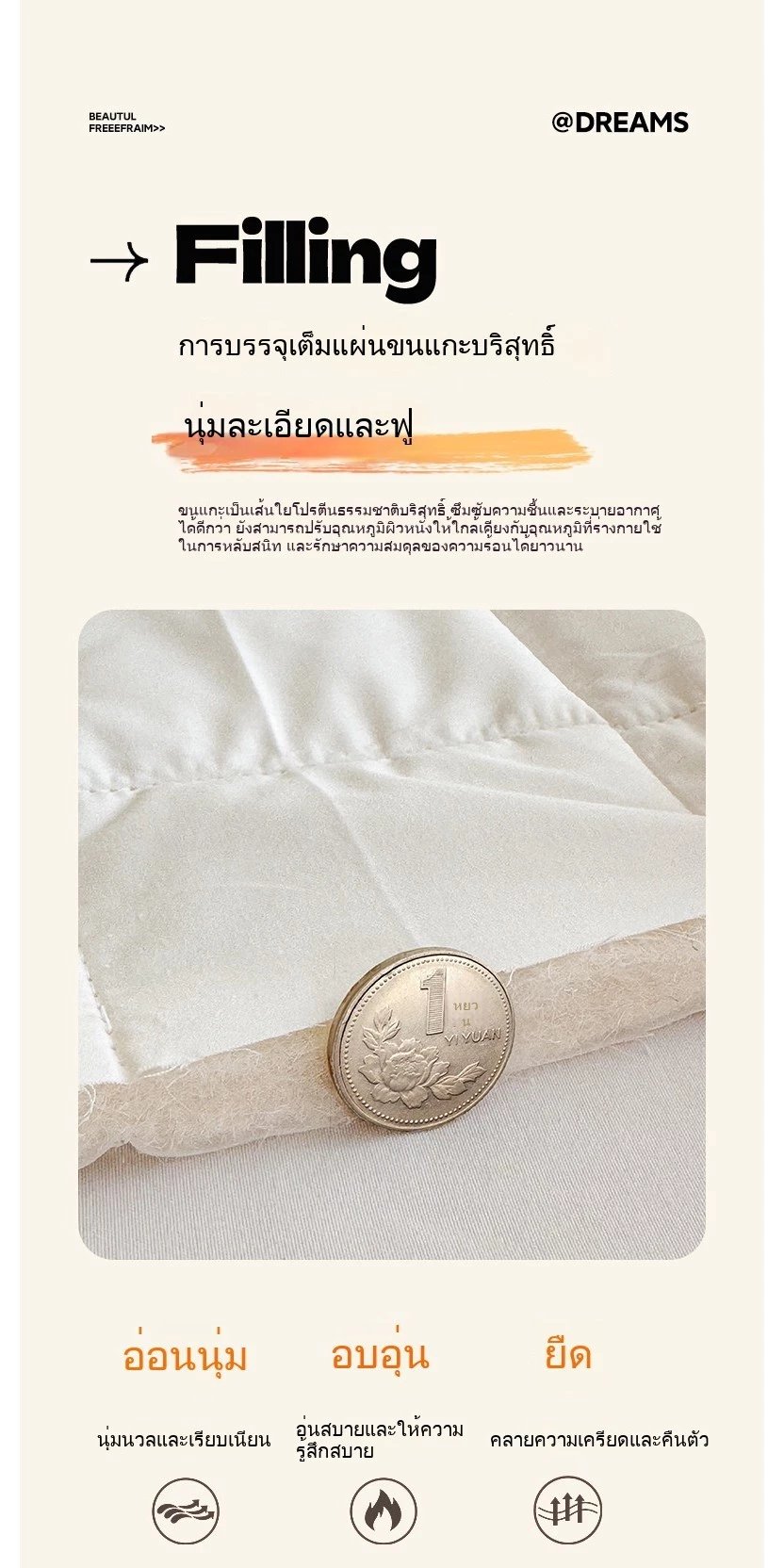 เบาะรองนอนผ้าฝ้ายสองด้าน เบาะนอนนุ่มกันลื่นสำหรับหอพัก thumbnail 7