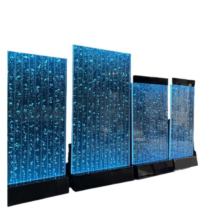 Water curtain bubble screen entrance partition background water feature wall